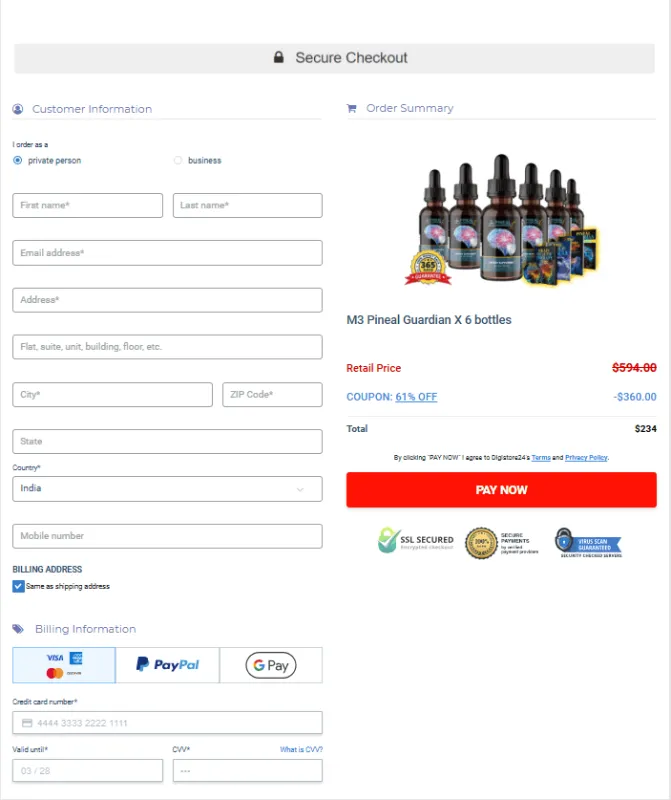 secure checkout